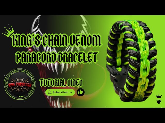 Why KING’S CHAIN VENOM Is One of My Strongest Paracord Designs #paracordbracelet #tutorialvideo #diy