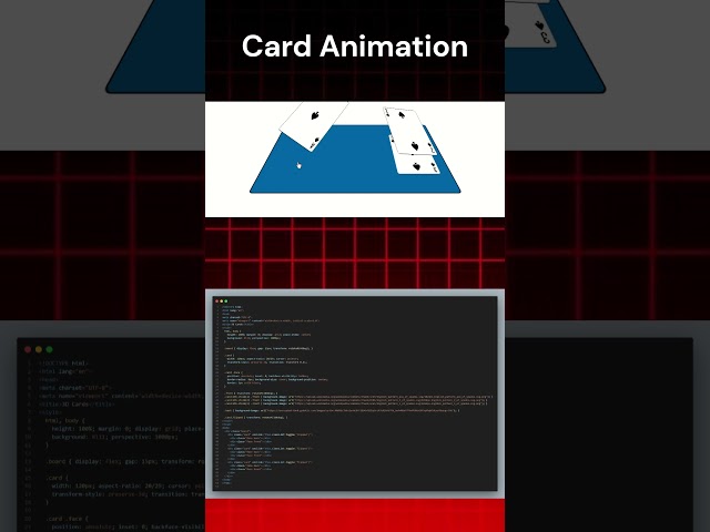 3D Flipping Cards in HTML & CSS | Cool 3D Card Animation Tutorial #coding #cssanimation #programming