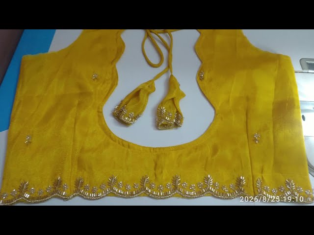 Simple blouse back design tutorial ✨🧵