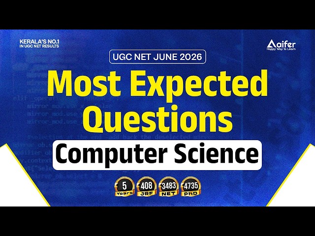 UGC NET 2026 | MOST EXPECTED QUESTIONS IN COMPUTER SCIENCE