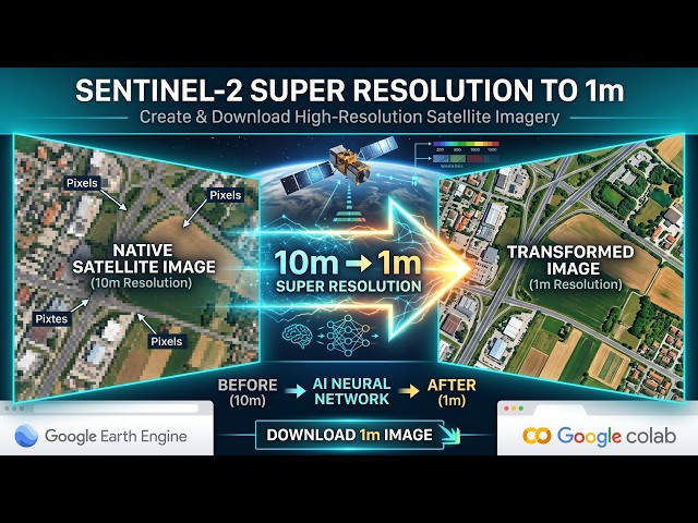 Upgrading Sentinel-2 Super-Resolution to 1 Meter | Generate and Download High-Resolution Satellite