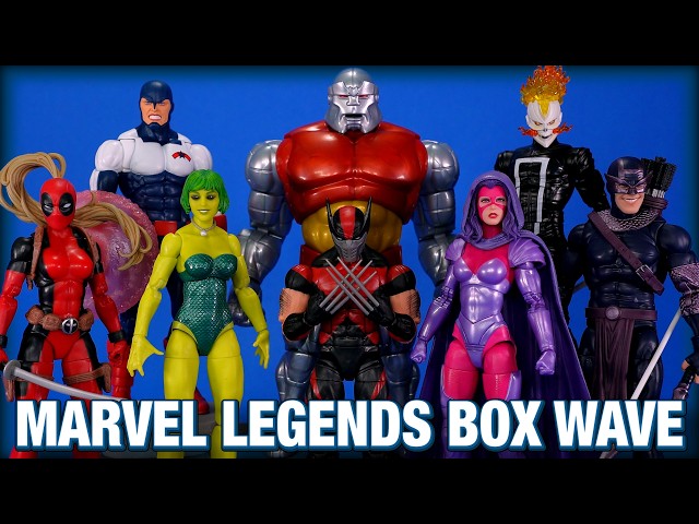 Marvel Legends Alpha Flight Box Wave Psylocke USAgent Ghost Rider Wolverine Lady Deadpool Review!