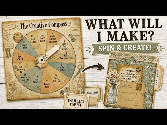 Don’t Know What to Make? Spin the Creative Compass! | Junk Journal Inspiration