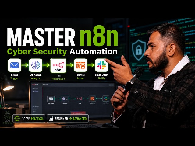 MASTER n8n for Cyber Security 🔥 Complete Automation Tutorial for Beginners | AI Agent + Email