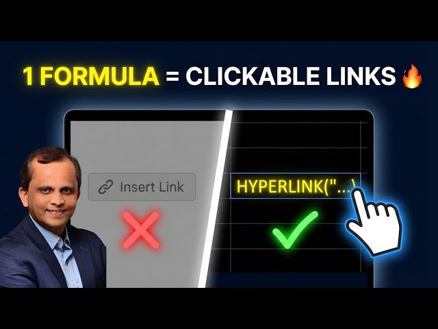 62. Excel Tips & Tricks: Create Smart Hyperlinks Using HYPERLINK Formula