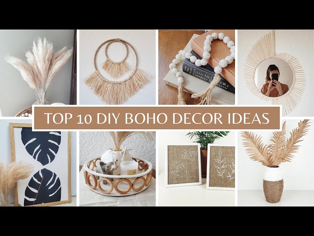 TOP 10 DIY BOHO DECOR IDEAS | Trendy Home Decor Projects
