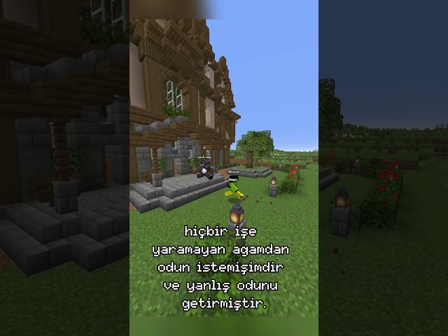 daha odunu bile doğru getiremiyor... #minecraft  #minecraftshorts #minecraftmemes #shorts #mctr