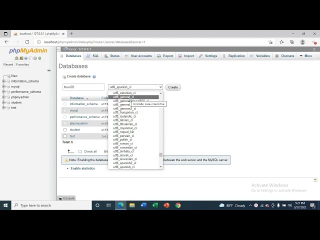How to create a Database, table Using PhpMyAdmin