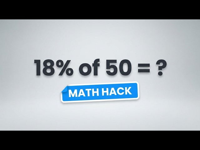 The 'Magic' Swap: Solve Percentages in Seconds ✨