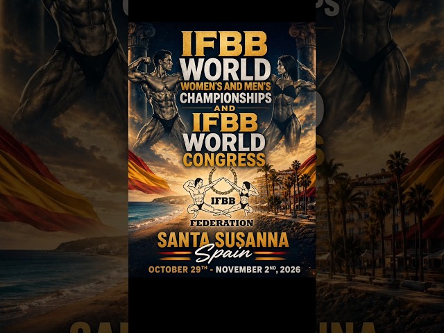2026 IFBB World Men’s and Women’s Championships and IFBB World Congress.