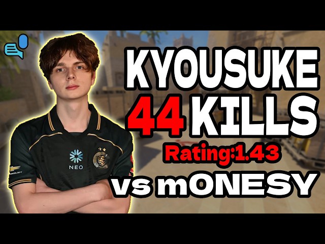 kyousuke 44 KILLS vs m0NESY | rating:1.43 | +VOICE | mirage | FACEIT EU | Jul 22, 2026