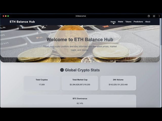EthBalanceHub — Wallet Connection & Real-Time Ethereum Portfolio