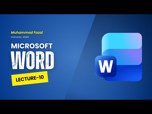 Microsoft Word Full Course for Beginners | Lecture 10: SmartArt, Icons, 3D Models & Charts