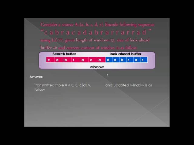 LZ 77 encoding basics