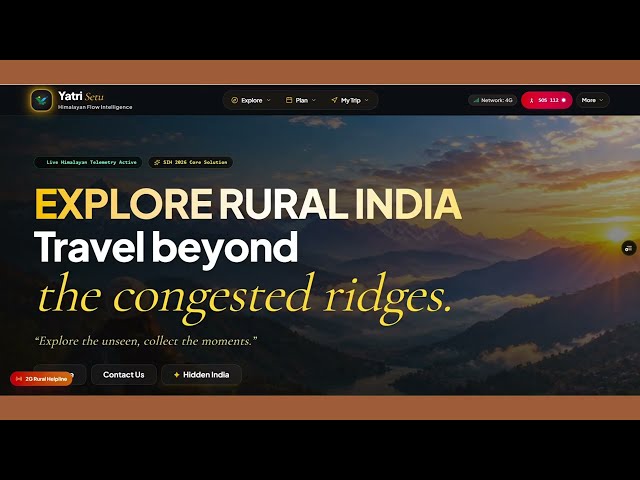 🏔️ Yatri Setu | Smart Tourism & Crowd Management Platform | SIH 2026 | Problem Statement 26204