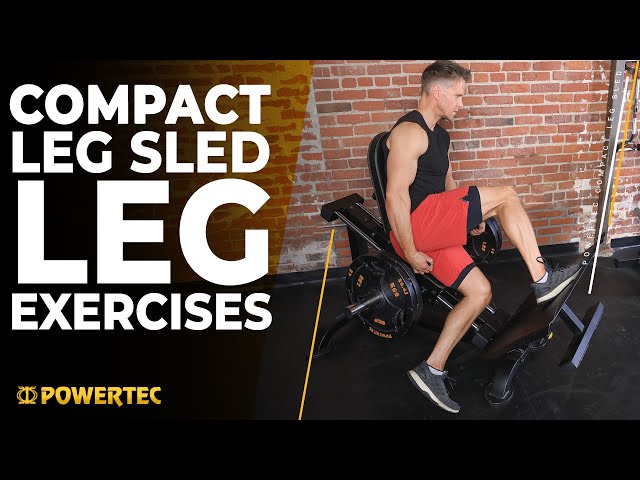 Powertec Compact Leg Sled - Leg Workout | Angled Leg Press For Home Use