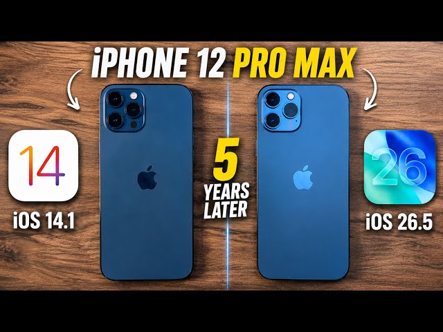 iOS 14.1 vs iOS 26.5 on iPhone 12 Pro Max