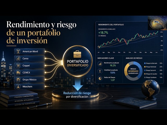 💼 Portafolio de inversión: rendimiento, riesgo y efecto de diversificación