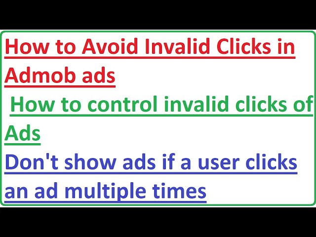 How to prevent admob invalid clicks programmatically | Complete android tutorial in 15 minutes