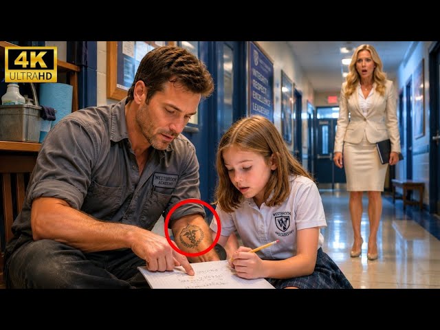 Billionaire Saw a Janitor Teaching Her Daughter Math—A Tatoo Revealed His Shocking Past