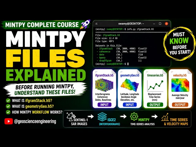 Understanding MintPy Files | ifgramStack.h5 Explained for Beginners #geoscienceengineering