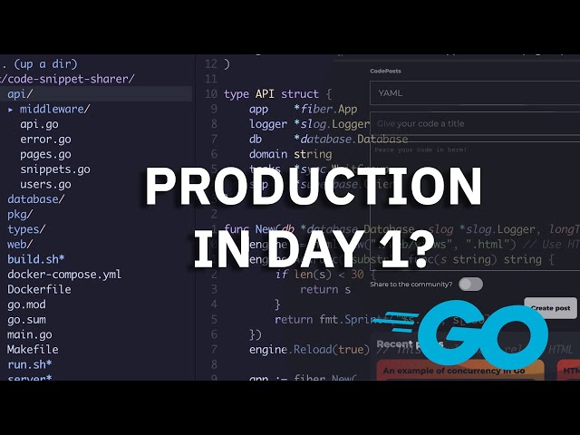 RAPIDLY Building Full Stack Apps in Golang