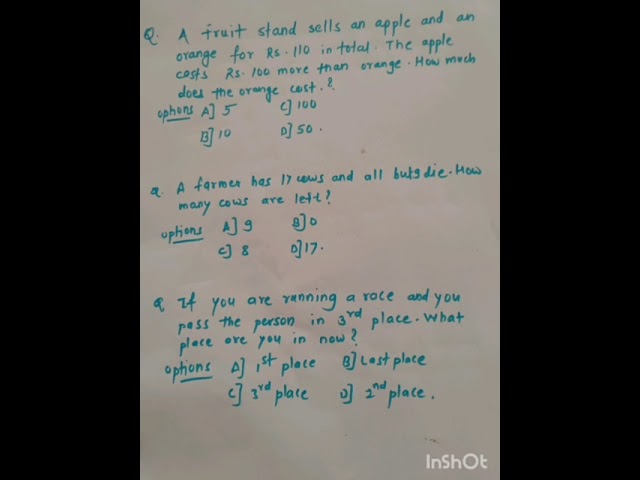 Tricky math questions 