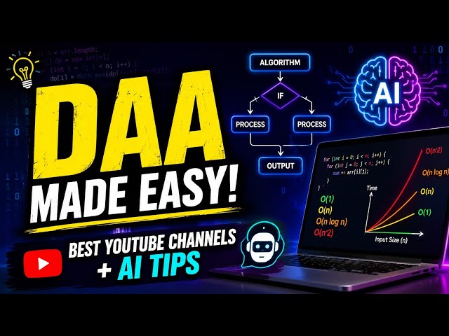 How to Learn DAA Fast in 2026 | Big O, Complexity & AI Study Hacks