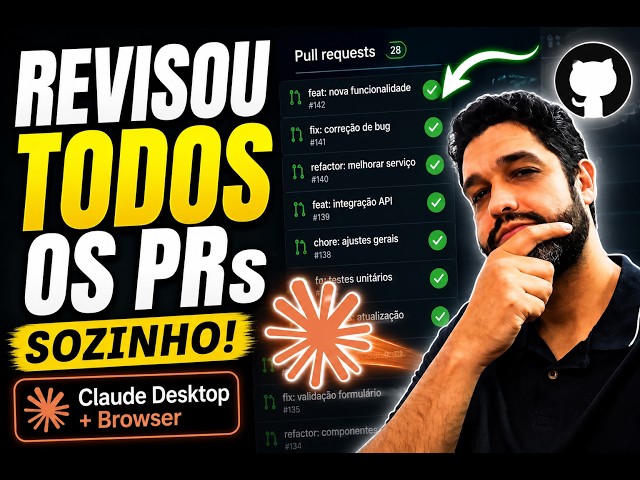 Claude Desktop revisou TODOS os meus Pull Requests sozinho