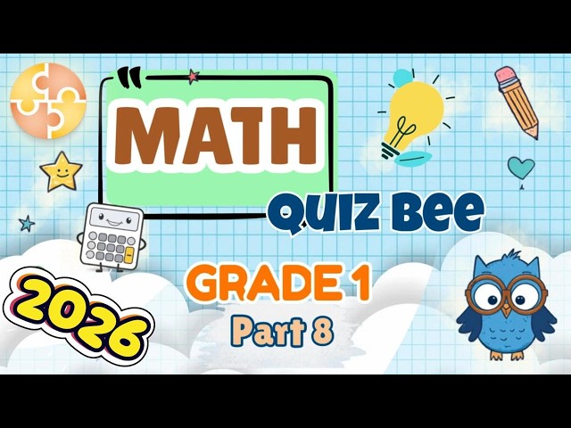 Grade 1 Math Quiz Bee | Can You Score 20/20? | Part 8