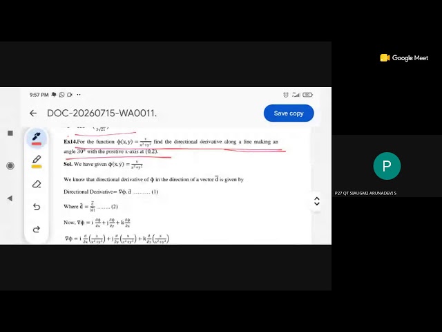 Test  26 vector calculus Revision- UG TRB Maths 2