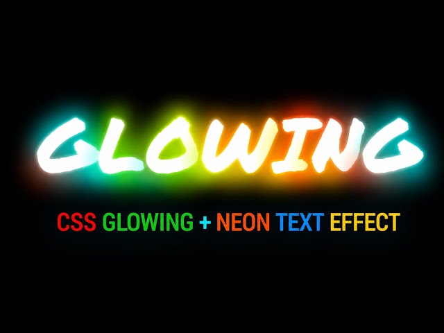 CSS Glowing Neon Text Effect Using HTML & CSS Only. #css #html #neon #texteffect #glow #ui #code 