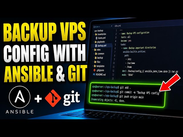 How to backup your VPS configuration files using Ansible and git - Complete Guide