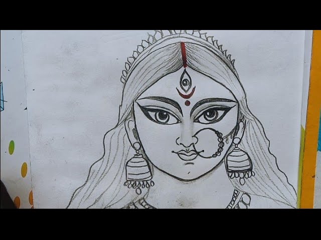Navratri Special Drawing Maa Durga | Mata Rani Drawing | How To Draw Maa Durga Aura 🔥 | Maa Durga 