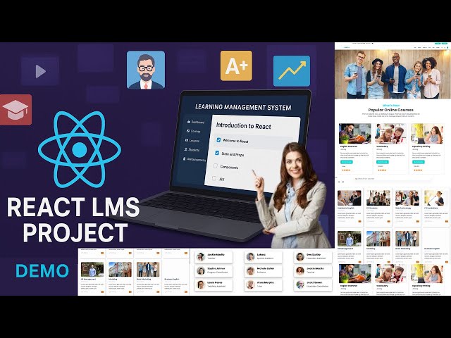 LMS Website in React | LMS Final Year Project Demo