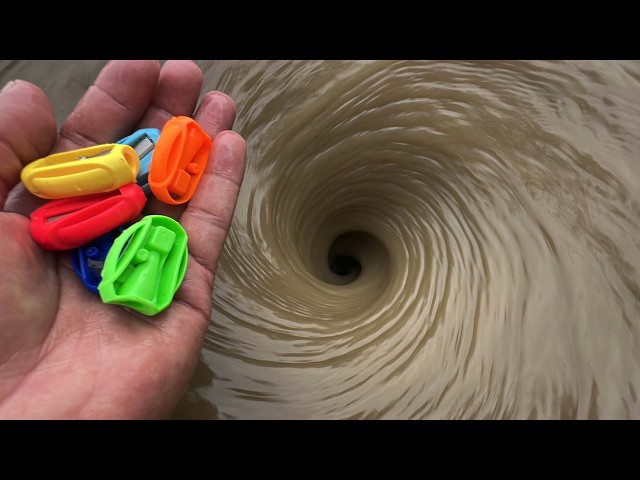 07 Minutes 40 seconds Whirlpool | colorful Sharpeners vs vortex Water | super relaxing video😍163