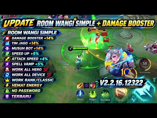 Update Room Wangi Simple + Damage Booster No Password Terbaru