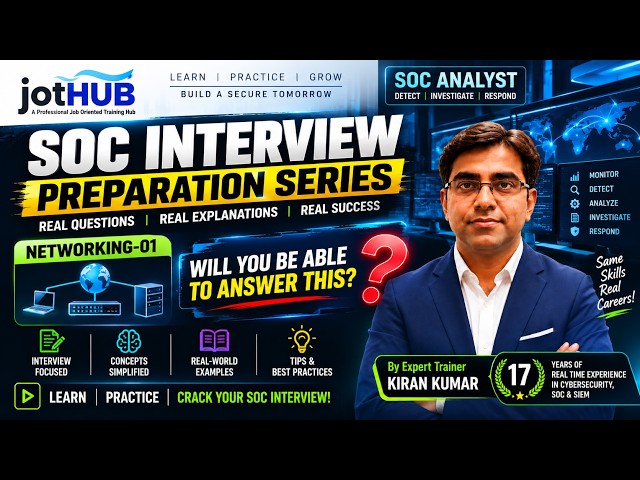 🎯 SOC Interview Preparation Series | Networking – 01 | Tech Tonic with Kiran