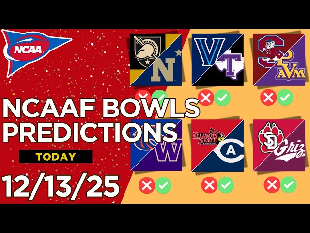 6 Ncaaf Picks Today Bowls, 12/13/25 | College Football Picks Today 12/13/25 | Ncaaf Predictions
