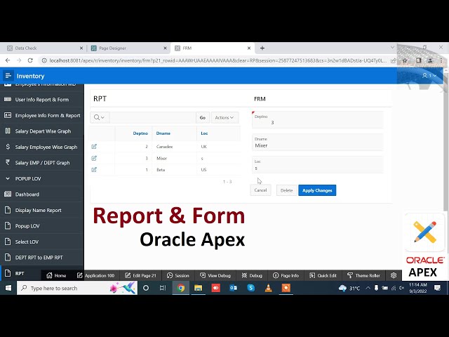How to Create Report with Form in Oracle Apex | Mr Gactack