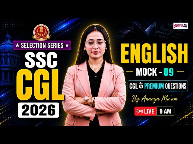 SSC CGL 2026 | SSC CGL English Mock Test -9 | SSC CGL English Classes 2026 | English by Ananya Mam
