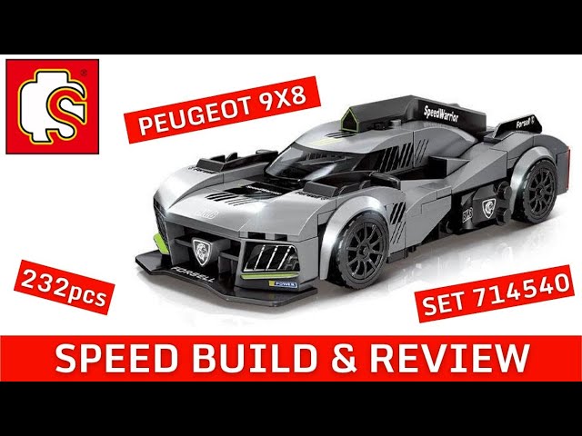 WATCH ME BUILD SEMBO SET 714540 PEUGEOT 9X8 RACE CAR LEGO SPEED CHAMPIONS SCALE SPEED BUILD & REVIEW