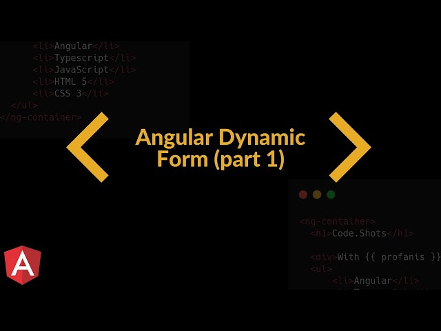 8. Angular Dynamic Form using Reactive Forms - Part 1