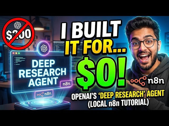 I Built OpenAI’s $200 "Deep Research" Agent for $0 (Local n8n Tutorial)