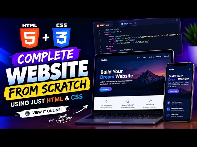 How To Create A Website using HTML | CSS  | Step-by-Step Tutorial