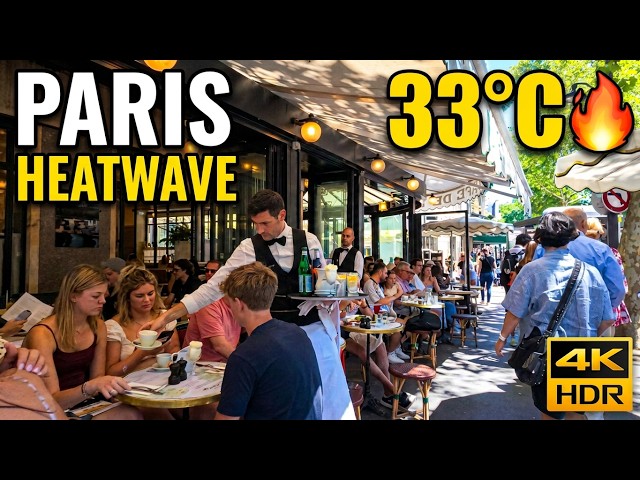 Paris Heatwave Walk 2026 • Saint-Germain-des-Prés to Paris Plages [4K HDR]