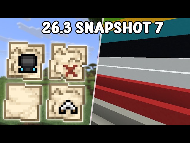 Losas y escaleras de concreto, nuevos mapas de explorador y más: Snapshot 7 de Minecraft 26.3
