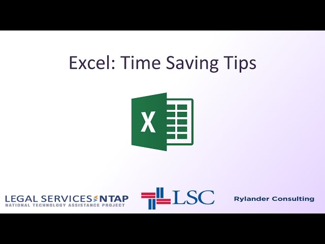 Excel: Time Saving Tips