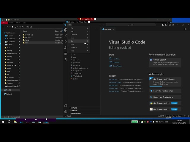 Como crear compatibilidad para windows en un proyecto de flutter en Android Studio o VS Code