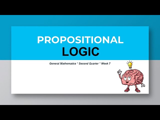 Propositional Logic | General Math